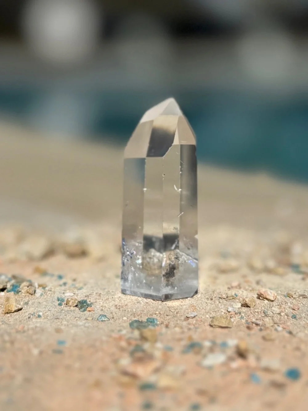 Russian High Polished Clear Quartz Tower Point Crystal